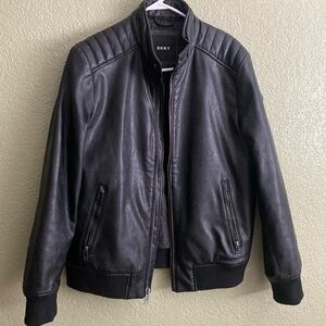 DKNY black leather jacket